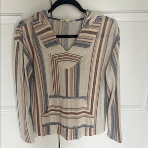 Aztec Hooded Sweater Top